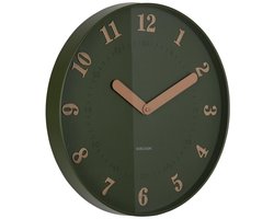 Karlsson Wandklok Amena - Groen - 40x40x40cm - Wandklok Modern
