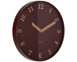 Karlsson Wandklok Amena - Rood - 40x40x40cm - Wandklok Modern