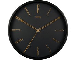 Karlsson Wandklok Belle - Zwart - Ø35cm - Wandklok Scandinavisch,Modern