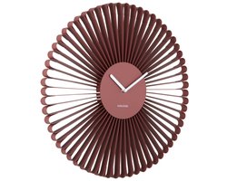 Karlsson Wandklok Cascara - Rood - 50x50x50cm - Wandklok Modern