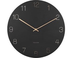 Karlsson Wandklok Charm - Gegraveerde cijfers Zwart - Ø40cm - Wandklok Scandinavisch