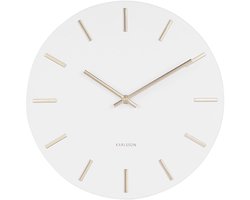 Karlsson Wandklok Charm - Wit/Goud - Ø30cm - Wandklok Scandinavisch
