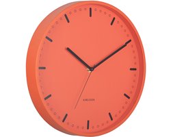 Karlsson - Wandklok Cool Retro - Brilliant orange- Ø30cm