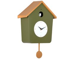 Karlsson Wandklok Cuckoo Light - Legergroen - 23x10.5x26.4cm - Wandklok Scandinavisch