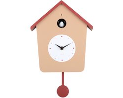 Karlsson - Wandklok Cuckoo Light - Soft brown & red ochre