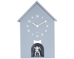 Karlsson Wandklok Dog House - Grijs - 24.9x9x27cm - Wandklok Modern