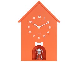 Karlsson Wandklok Dog House - Oranje - 24.9x9x27cm - Wandklok Modern