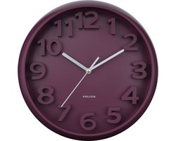Karlsson Wandklok Elevated Classic Numbers - Dark mauve - 5x33.5x33.5cm - Wandklok Scandinavisch