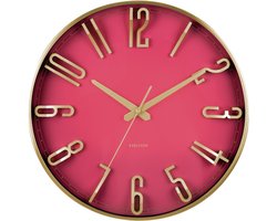 Karlsson Wandklok Elevated Glam - Roze - 35.5x5x35.5cm - Wandklok Scandinavisch