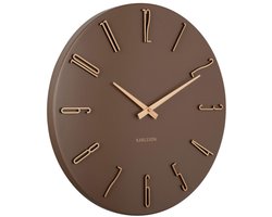 Karlsson Wandklok Esmerado - Bruin - 40x40x40cm - Wandklok Modern