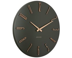 Karlsson Wandklok Esmerado - Groen - 40x40x40cm - Wandklok Modern