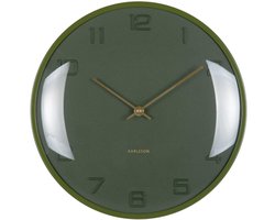 Karlsson Wandklok Fuerte Dome - Groen - 30.5x30.5x30.5cm - Wandklok Modern