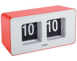 Karlsson Wandklok Funky Flip - Scarlet rood - 7x17.7x9.2cm - Wandklok Scandinavisch