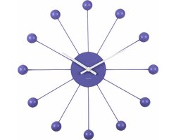 Karlsson Wandklok Funky Spider - Paars - Ø40cm - Wandklok Scandinavisch