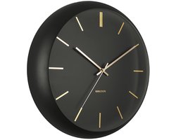 Karlsson Wandklok Globe - Zwart - Ø40cm - Scandinavisch