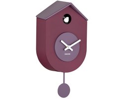 Karlsson Wandklok Grato Cuckoo - Donkerpaars - 9.2x17.5x33.2cm - Wandklok Scandinavisch