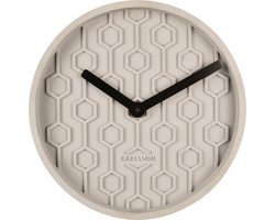 Karlsson Wandklok Honeycomb - Beton - Grijs