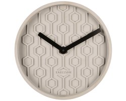 Karlsson Wandklok Honeycomb - Grijs - Ø31cm - Wandklok