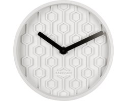 Karlsson Wandklok Honeycomb - Wit - Ø31cm - Wandklok
