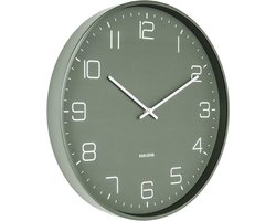 Karlsson Wandklok Lofty - IJzer mat Groen - Ø40cm - Scandinavisch