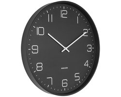 Karlsson Wandklok Lofty - IJzer mat Zwart - Ø40cm - Scandinavisch