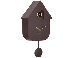 Karlsson Wandklok Modern Cuckoo Oro - Bruin - 21.5x8.5x41cm - Wandklok Modern