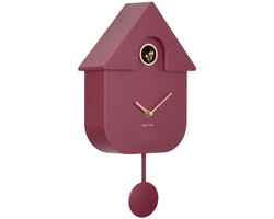 Karlsson Wandklok Modern Cuckoo Oro - Paars - 21.5x8.5x41cm - Wandklok Modern