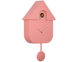 Karlsson Wandklok Modern Cuckoo Oro - Roze - 21.5x8.5x41cm - Wandklok Modern