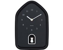Karlsson Wandklok Modern Kitty - Zwart - 29.1x20x29.1cm - Wandklok Modern