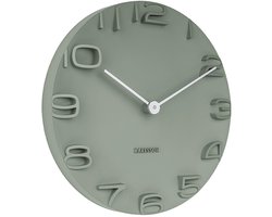 Karlsson Wandklok On The Edge - Jungle Groen met chromen wijzers - Ø42cm - Scandinavisch