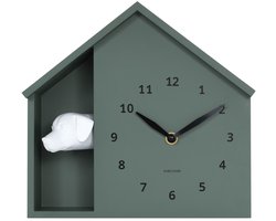 Karlsson Wandklok Peeking Doggy - Groen - 24.9x24.9x27cm - Wandklok Modern