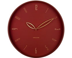 Karlsson Wandklok Petals - Rood - Ø40cm - Wandklok Scandinavisch