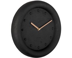 Karlsson Wandklok Petra - Polyresin - Zwart - Ø30cm