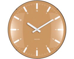 Karlsson Wandklok Realista Dome - Geel - 35x35x35cm - Wandklok Modern