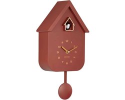 Karlsson Wandklok Solo Color Cuckoo - Bordeaux - 6x21,5x41cm - Wandklok Modern
