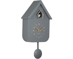 Karlsson Wandklok Solo Color Cuckoo - Grijs - 6x21,5x41cm - Wandklok Modern