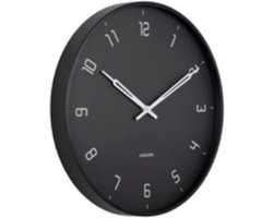 Karlsson Wandklok Stark - Zwart - Ø40cm - Wandklok Modern