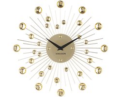 Karlsson Wandklok Sunburst - Kristal, Goud - Medium - Ø30cm - Scandinavisch