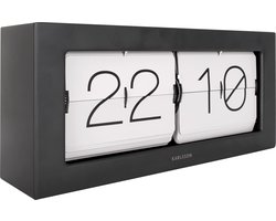 Karlsson - Wand/Tafelklok Boxed Flip XL - Warmgrijs