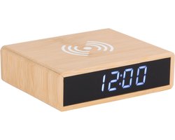 Karlsson Wekker Fat LED - Bruin - 8x10,6x3,1cm - Modern - Wekker voor slaapkamer - Wekkers