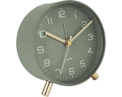 Karlsson Wekker Lofty - Metaal Mat Groen - Ø11cm - Scandinavisch - Wekker voor slaapkamer - Wekkers - Vaderdag - Vaderdagcadeau - Vaderdag cadeautje voor hem