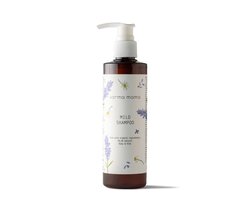 Karma Mama Mild Shampoo - 250ml Baby Shampoo - met Shea Butter, Aloe Vera, Kokosnoot en Kamille - pH waarde voor Newborn Baby en Kind - Lavendel Geur