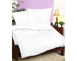 KARO - Dekbedovertrek - 100% Katoen - 160x200 cm - Wit