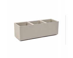 KARO Plantenbak op Wielen 90x30x30cm - Betonlook Beige