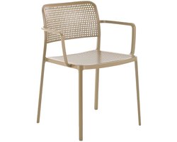 Kartell Audrey Tuinstoel Met Armleuning Beige Met Beige Frame
