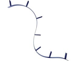 Kartell Bookworm Wandplank 7 Boeksteunen Kobaltblauw Doorzichtig