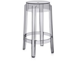 Kartell - Charles Ghost Barstoel - Transparant Grijs