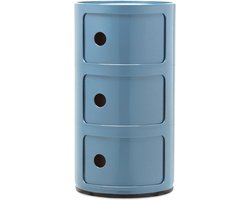 Kartell Componibili Kast Nachtkastje Large (3 Comp.) Ø32 Azuurblauw