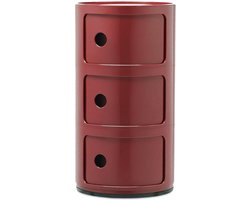 Kartell Componibili Kast Nachtkastje Large (3 Comp.) Ø32 Bordeaux