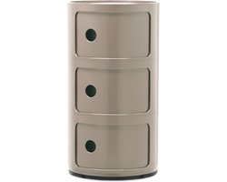 Kartell Componibili Kast Nachtkastje Large (3 Comp.) Ø32 Duifgrijs